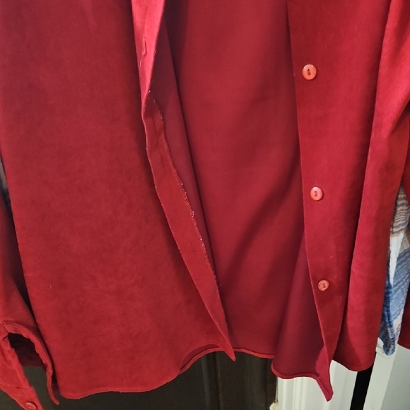 Bay Studio Red Blouse with Button-Down Style - Picture 3 of 4